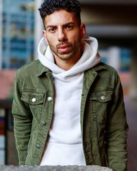 Portrait of young man looking away