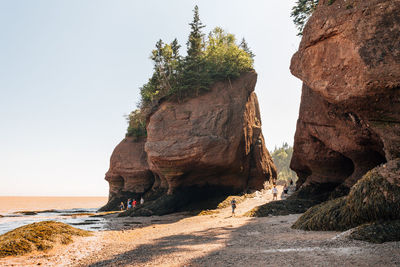 Rock formations in sea