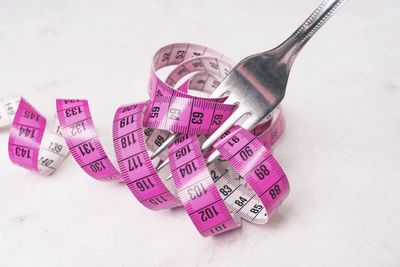 Close-up of paper over white background