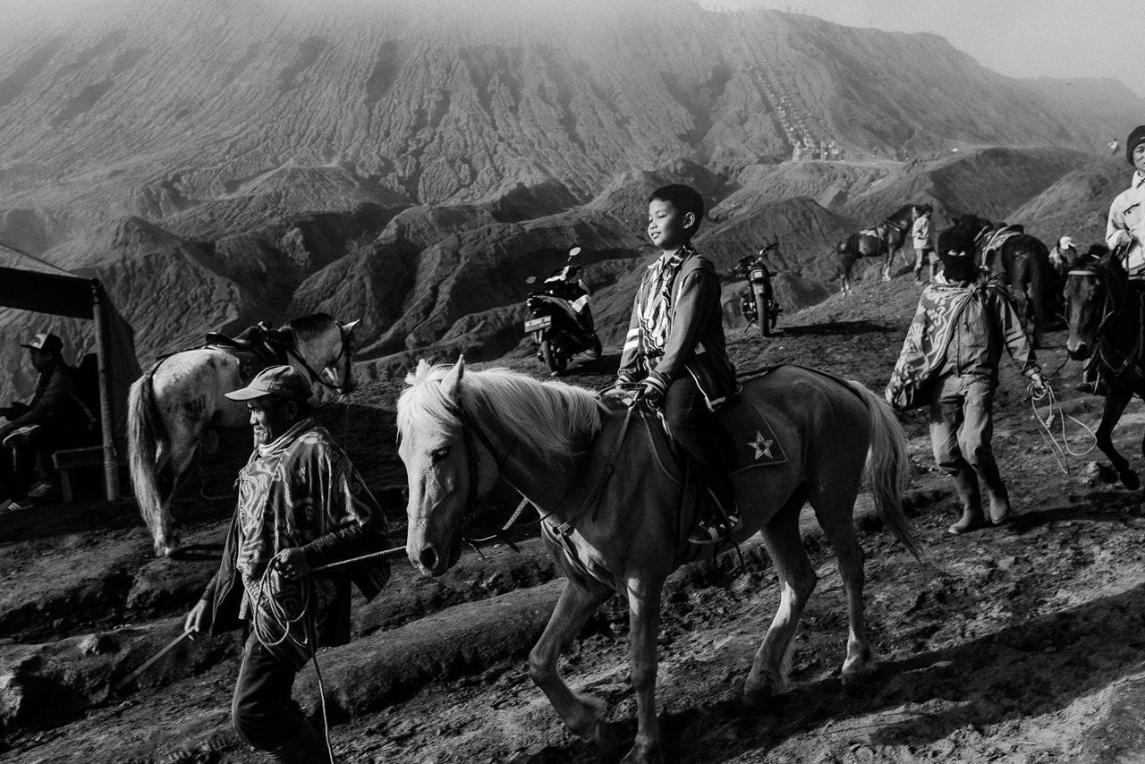 GROUP OF PEOPLE RIDING HORSES