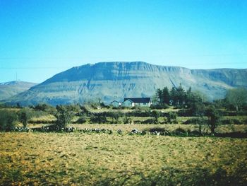 Scenic view of landscape against clear sky