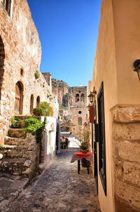 Alley amidst buildings in town