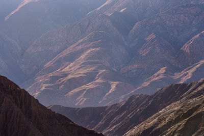 Aerial view of mountain range