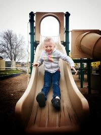 Girl standing in playground