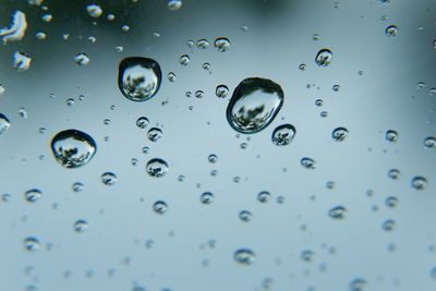 Full frame shot of wet glass