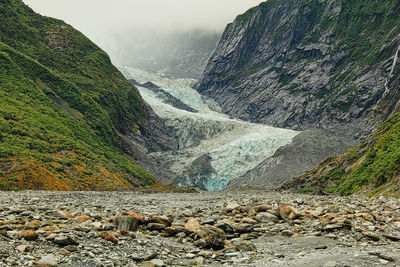 Franz josef glacier in westland tai poutini national park, new zealand