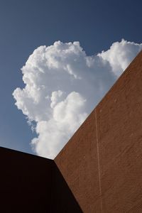 Low angle view of wall against sky