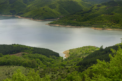 Scenic view of lake and mountains