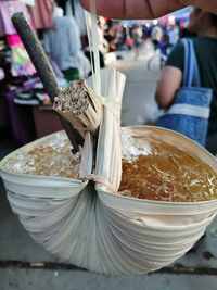 Close-up of food on table at market