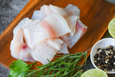 Close-up of food on table