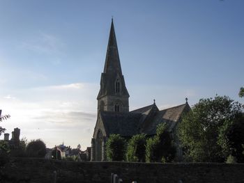 Facade of church against sky