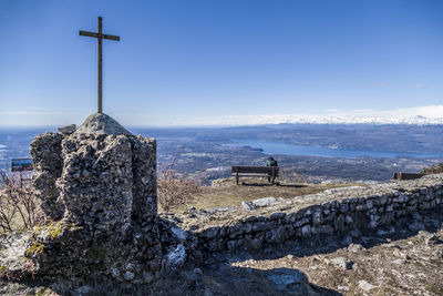 Panoramic view of old building against sky