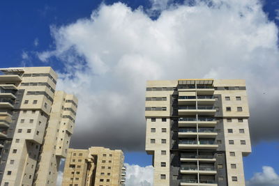 Low angle view of buildings against sky