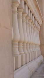 Architectural columns in courtyard