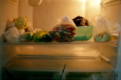 Close-up of food on refrigerator