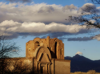 Low angle view of church against sky