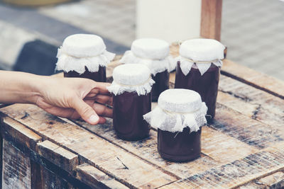 Close-up of homemade preserves