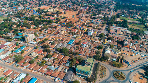 Aerial view of the morogoro town in tanzania