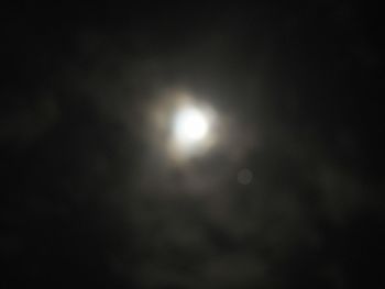 Low angle view of moon in sky