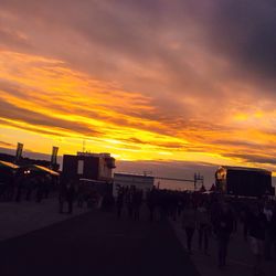 Cloudy sky at sunset