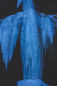 Close-up of ice in cave