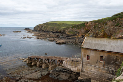 View of the old lifeboar station at the lizard in cornwall