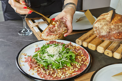 Close-up of food in plate