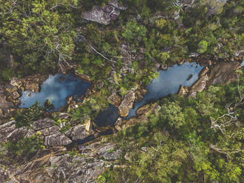 High angle view of lake