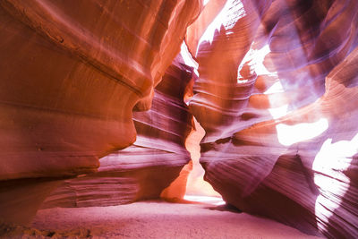 Low angle view of rock formation