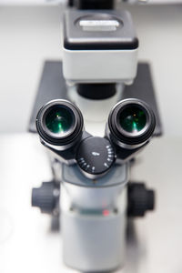 Close-up of microscope