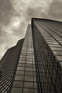 Low angle view of modern building against sky