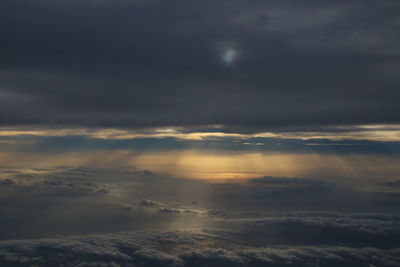 Scenic view of cloudscape against sky during sunset