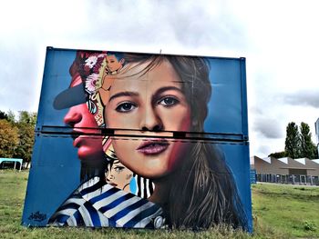 Portrait of woman against sky