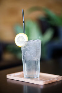 Close-up of drink on table