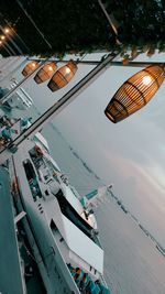 High angle view of sea against sky