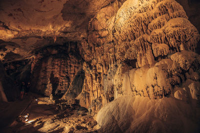 Rock formations in cave