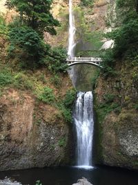 Scenic view of waterfall