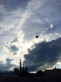 Low angle view of cloudy sky