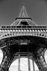 Low angle view of eiffel tower