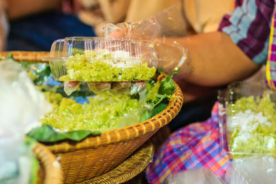 Close-up of vegetables in basket