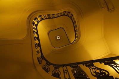 Low angle view of spiral staircase