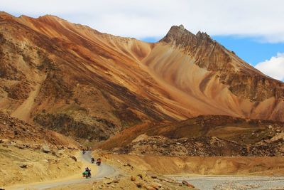 Scenic view of mountain range against sky