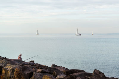 Scenic view of sea against sky