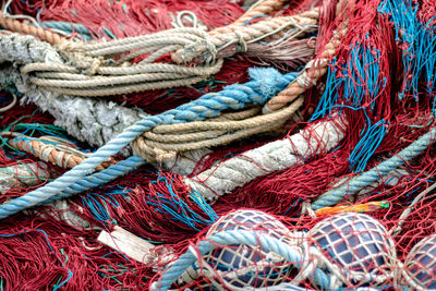 Full frame shot of fishing net