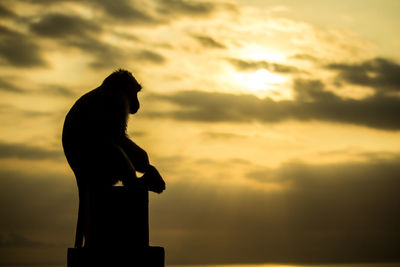 Silhouette of a sculpture
