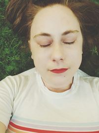 Close-up portrait of a beautiful young woman