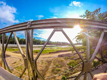 Sun shining through clouds