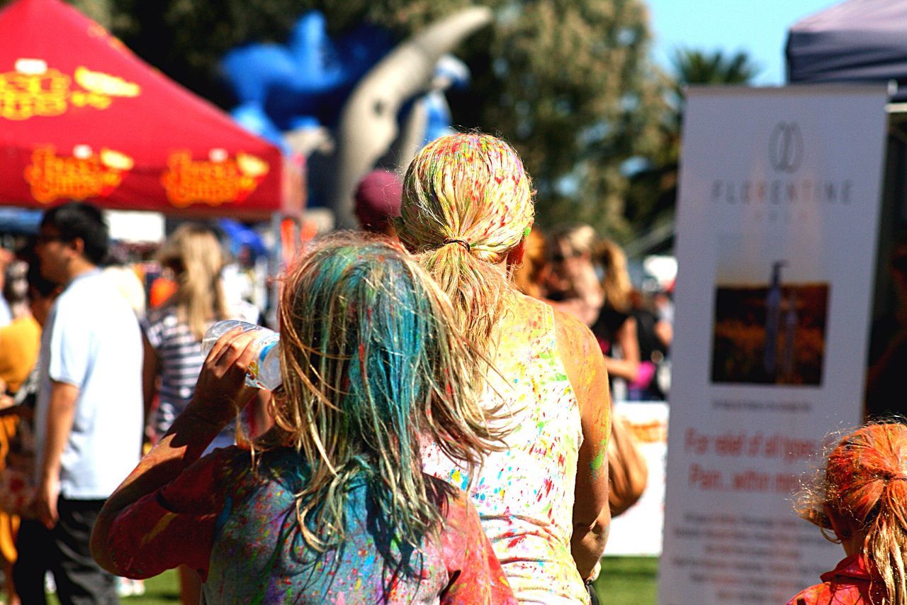 Family colour festival carnival