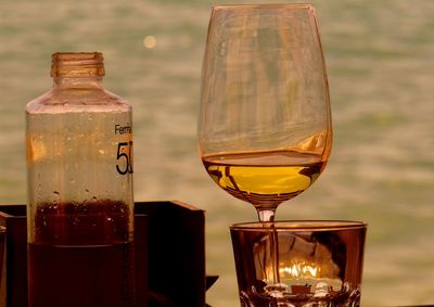 Close-up of drink on table