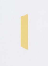 High angle view of yellow paper against white background